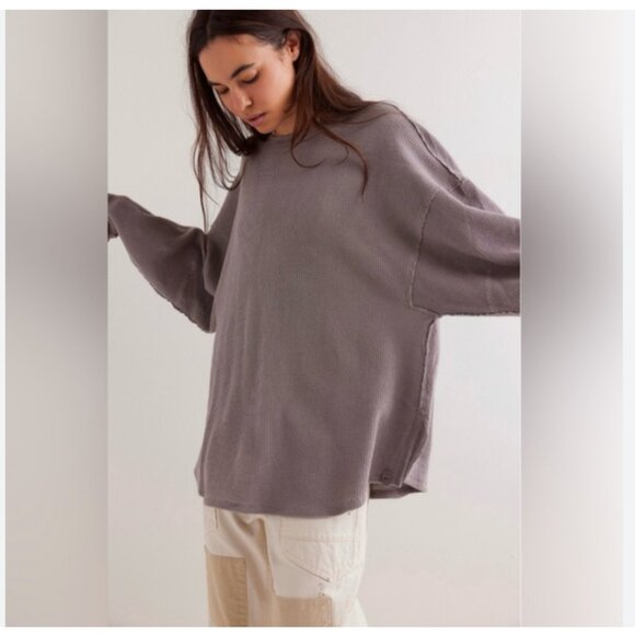 Free People Tops - Free People Right on Thermal Taupe Size XS